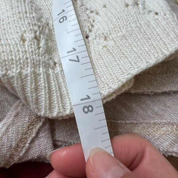 Vintage Women's Open Crochet Knit Crew Neck Cap Sleeve Cropped Short Sleeve Top - Picture 7 of 7